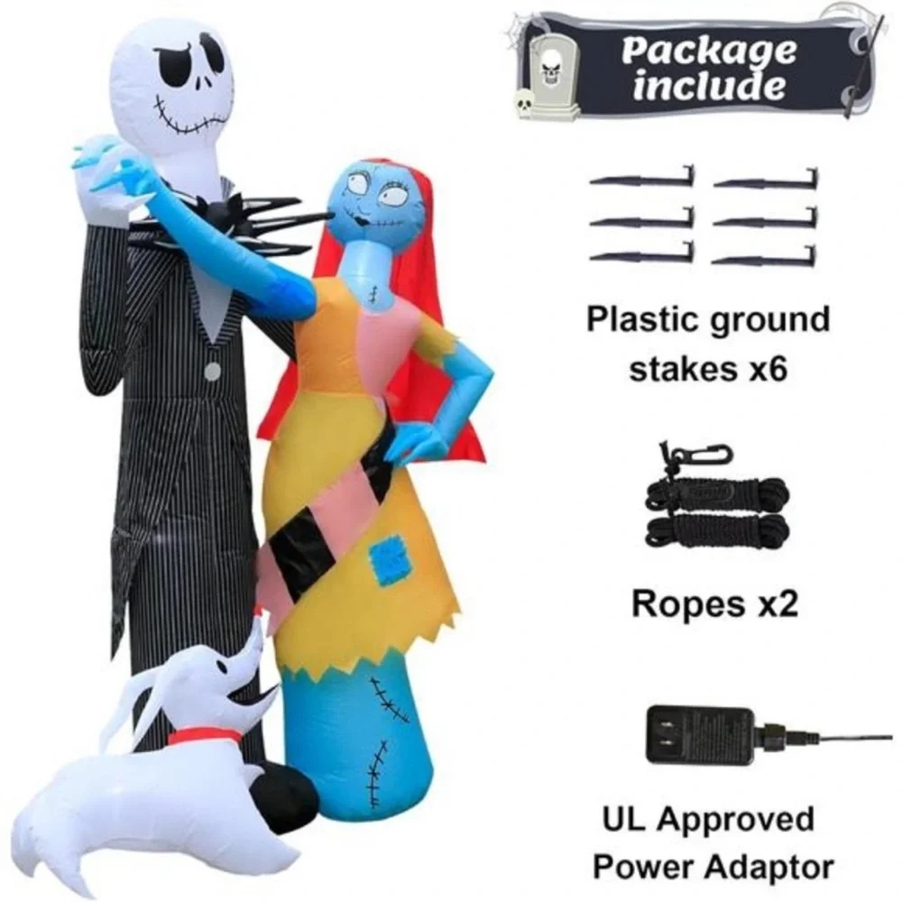 6 Ft Inflatable Halloween Decor - Blow Ups Inflatables- Built-in LED Lights - Picture 5 of 7